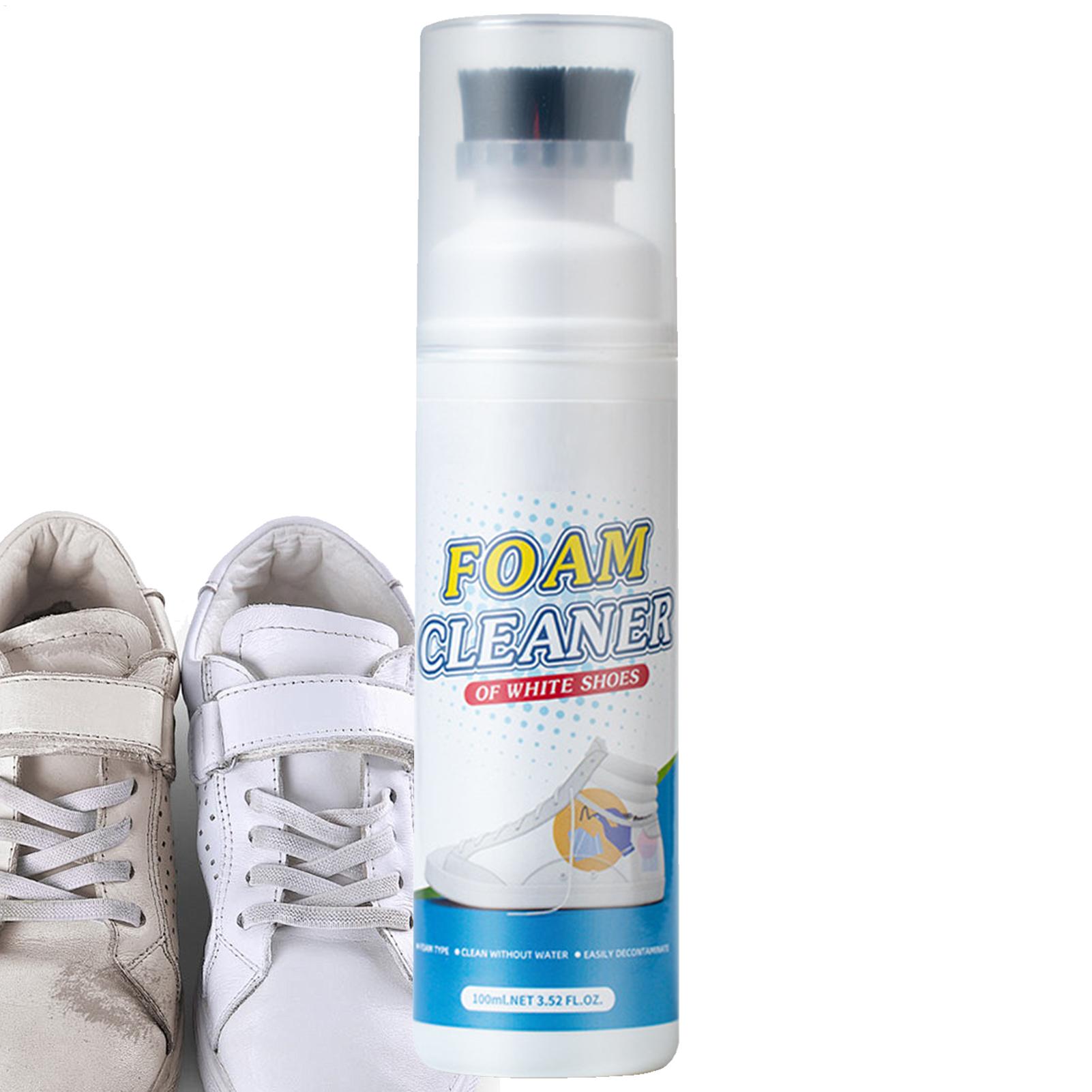 Rubber Cleaner Foam - 100mlスニーカークリーナーフォーム、白い靴、ブーツ、キャンバスシューズ用の汚れ落としスプレー、汚れや黄ばみを除去します