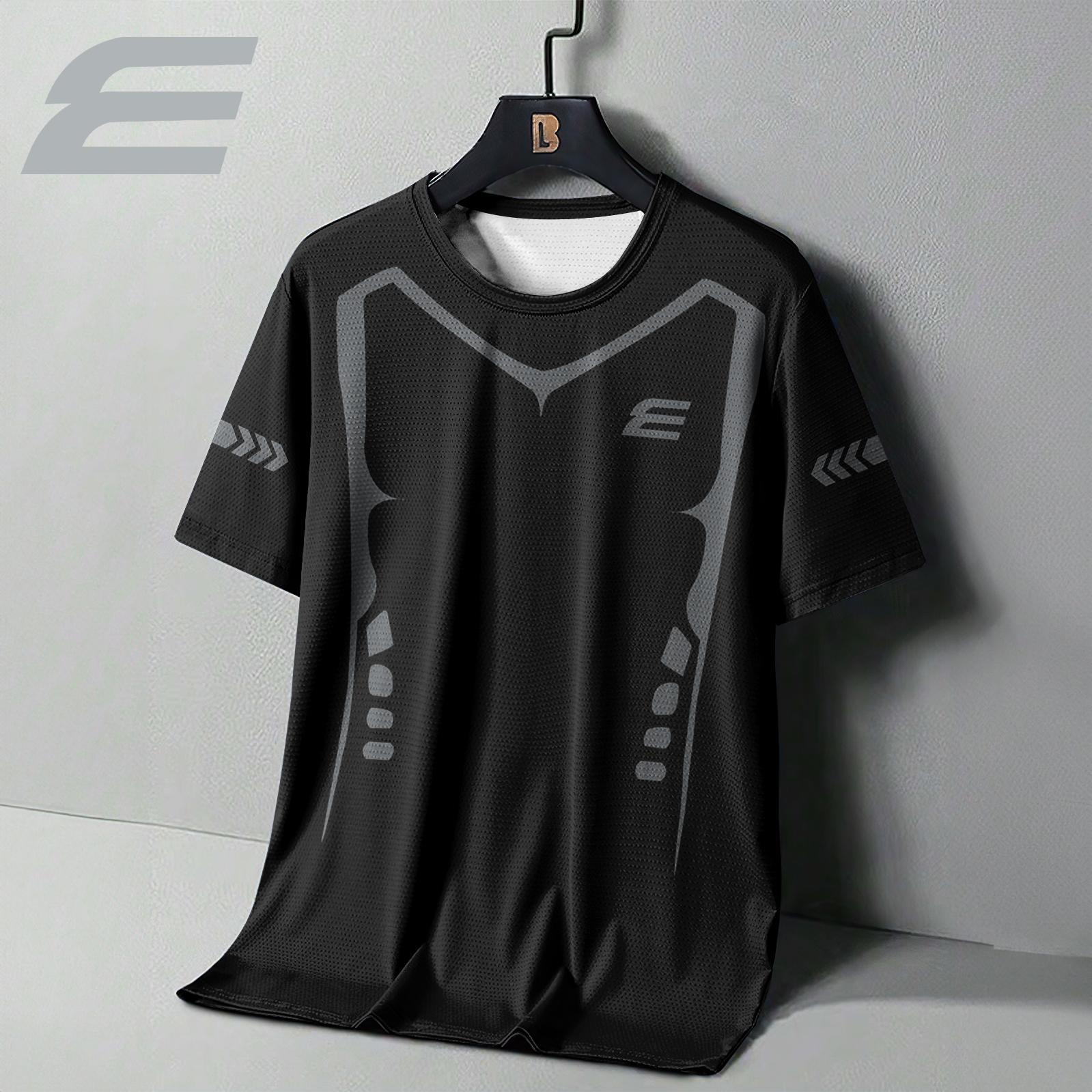 Table Tennis China - 3D メンズ Tシャツテニススポーツラウンドネックカジュアル Tシャツアウトドアスポーツショートスリーブシャツ夏卓球速乾性トップス