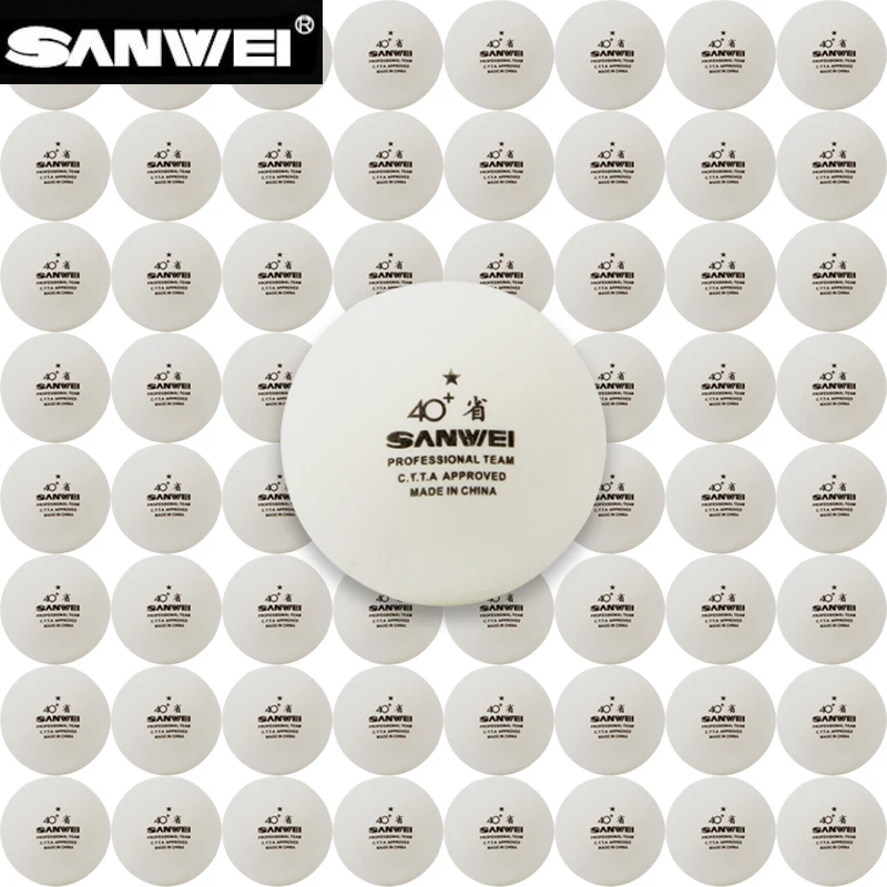 Table Tennis Usa Team - SANWEI 100個/パック 40+卓球ボール ホワイト 新ABSプラスチック素材 プロ仕様