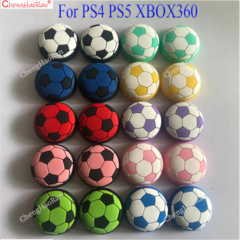 Table Tennis Xbox Game - 滑り止めシリコンサッカーキャップ,ゲームコントローラー,サム,リモコン,スペアパーツ,ps4,ps5,xbox 360, 2個