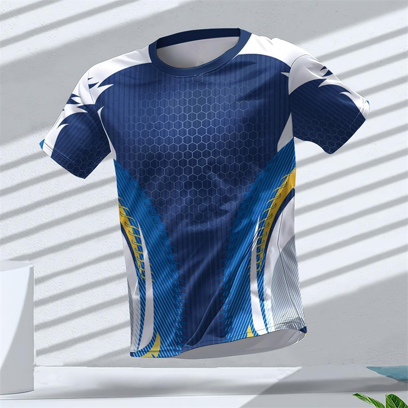 幾何学グラフィック 3D プリントスポーツ Tシャツ夏カジュ - Table Tennis Graphics のレビューと価格