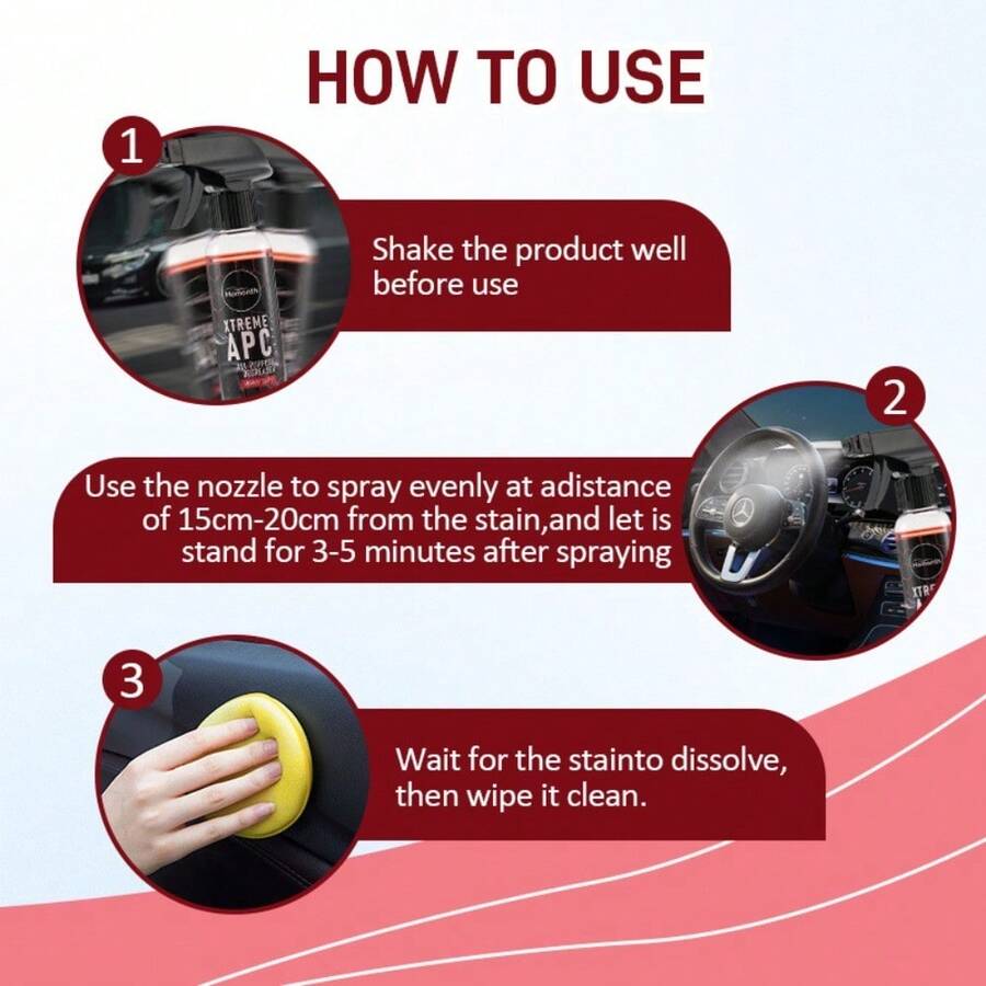 120ml 多目的車内クリーナー - ダッシュボード、シート - Rubber Cleaner Foam のレビューと価格