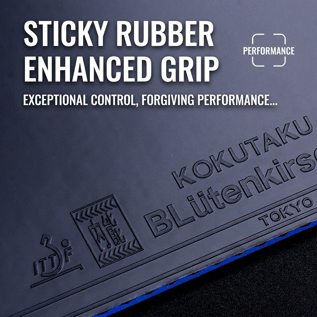 コクタク卓球ラケットラバーサウンドショックブルースポンジアン - Table Tennis Racket のレビューと価格