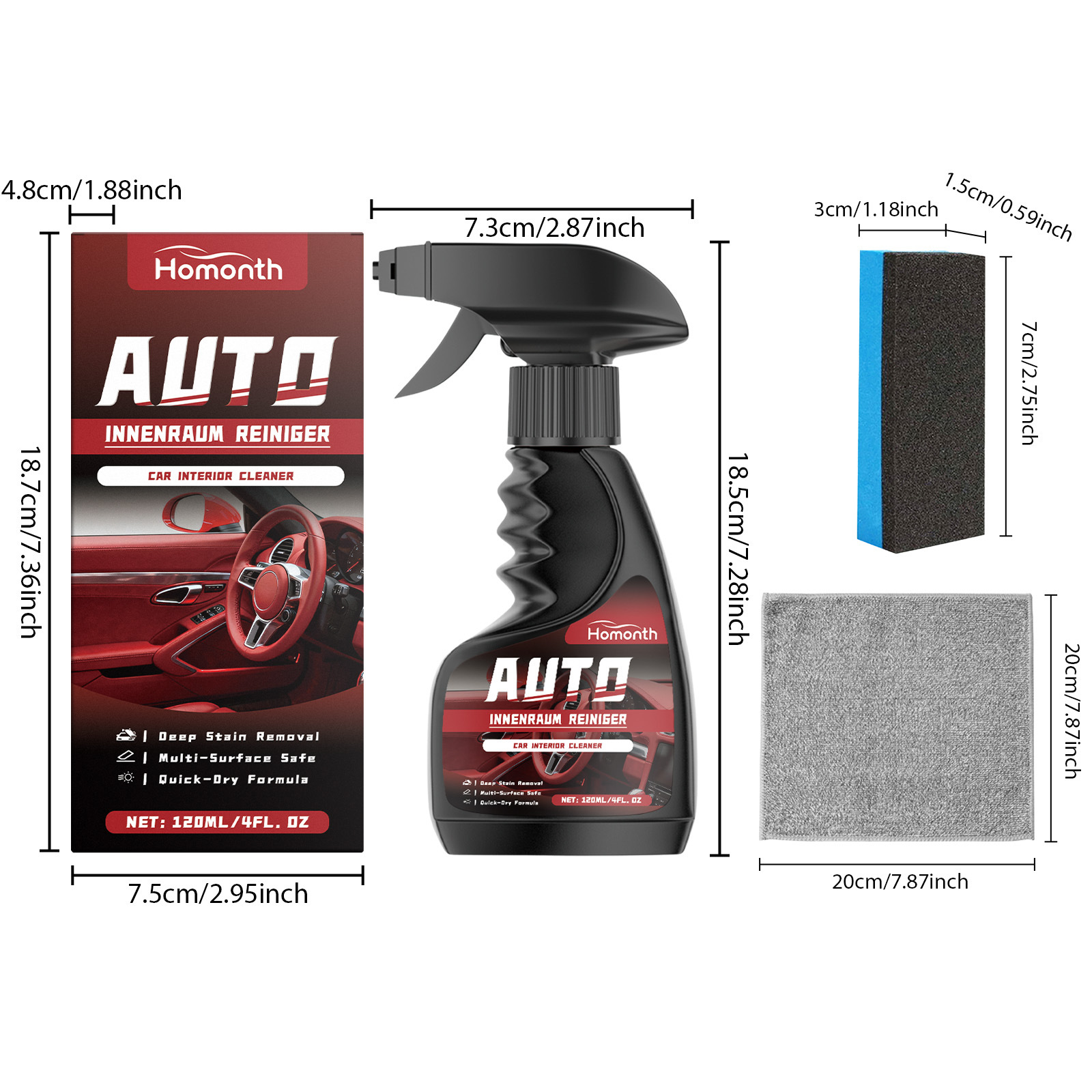 ホットセール 車内フォームクリーニングキット クリーナースプ - Rubber Cleaner Foam のレビューと価格