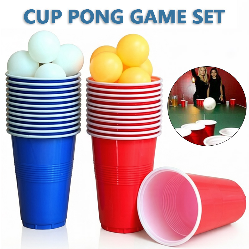 ビールポンゲームセット＆パーティーカップ、ピンポンボール付き - Table Tennis Olympics のレビューと価格