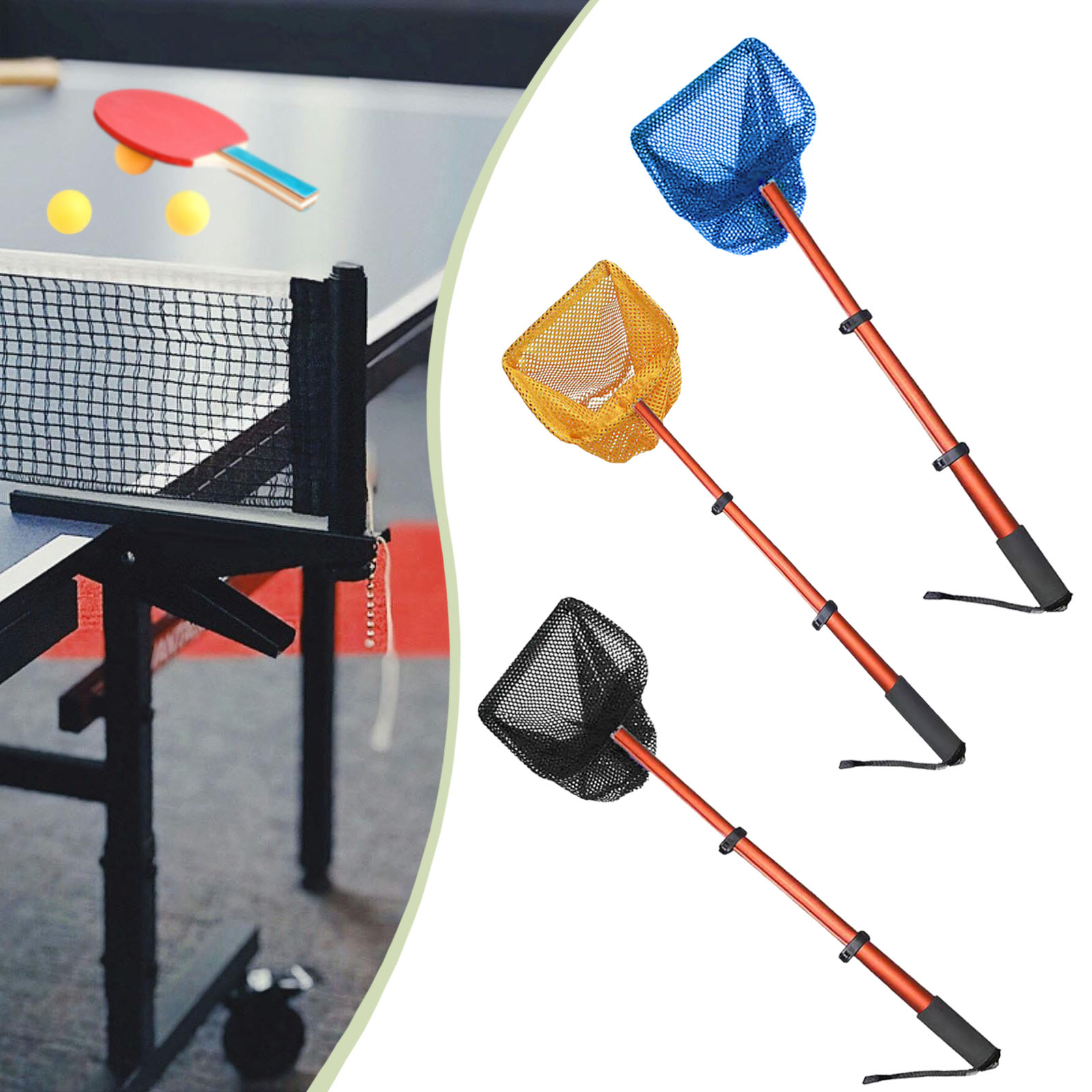 1個入り卓球ボールピッカーネット、ハンドル付き、ピンポンボー - Table Tennis Online のレビューと価格