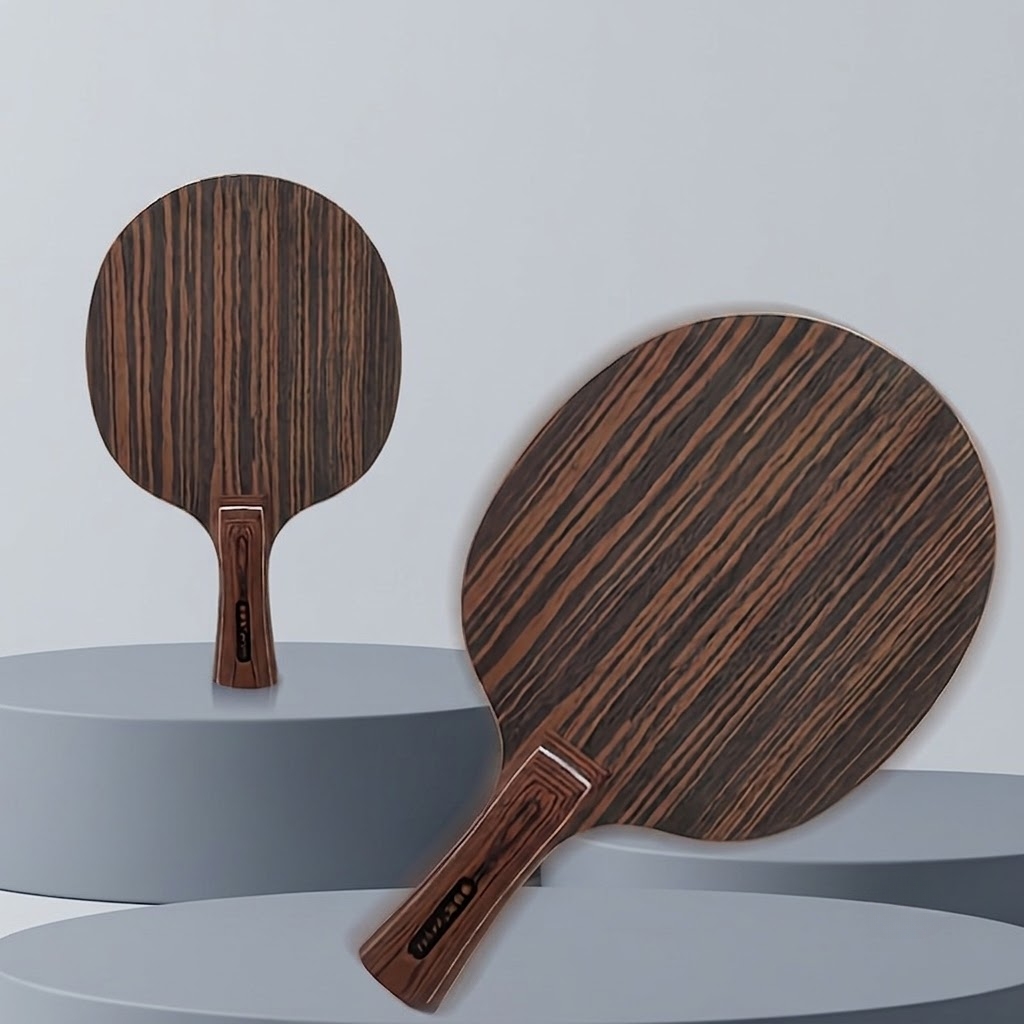 黒檀製卓球ラケットブレード、高速攻撃設計、5ウッド+2カーボ - Table Tennis Racket のレビューと価格