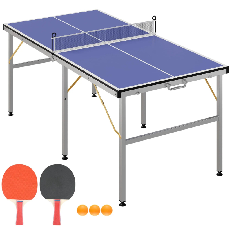 6×3フィートのポータブル卓球台、プロ仕様のテーブルテニス台 - Table Tennis Usa Team のレビューと価格