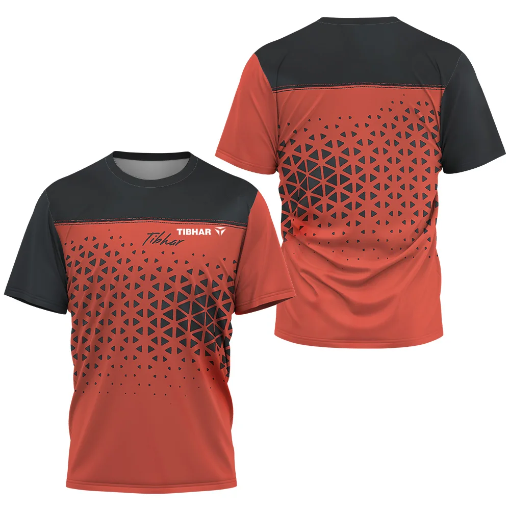 メンズ半袖卓球Tシャツ,通気性,速乾性,三角形の断片,バドミ - Table Tennis China のレビューと価格