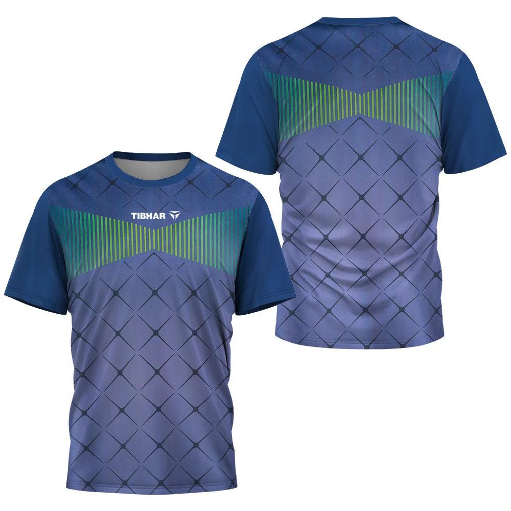 メンズ半袖卓球Tシャツ,通気性,速乾性,三角形の断片,バドミ - Table Tennis China のレビューと価格